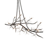 Top angle view of chandelier showing suspension rods and branching layout.