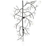 Bottom view revealing the chandelier’s branching layout and pendant positioning.
