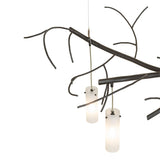 Close-up detail of the handcrafted branch-style metalwork in costello black finish.