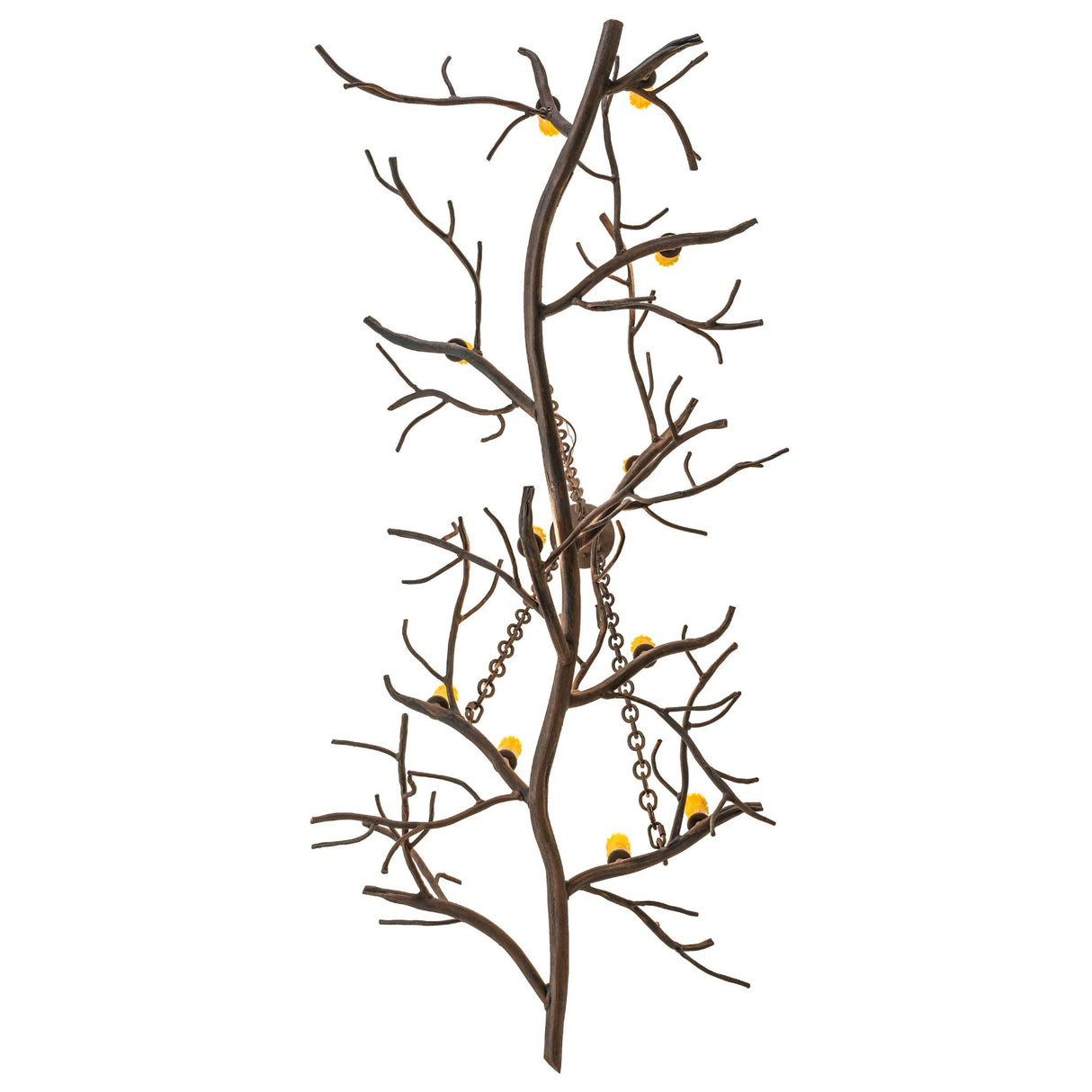 Bottom view of the Winter Solstice oblong chandelier.
